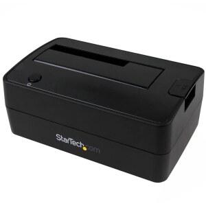 StarTech.com 싱글 베이 USB 3.1-SATA 하드 드라이브 도킹 스테이션, 3.1(10Gbps) 독, 외장 2.5/3.5인치 SATA III HDD/SSD 상단 로딩 베이(SDOCKU313), 블랙