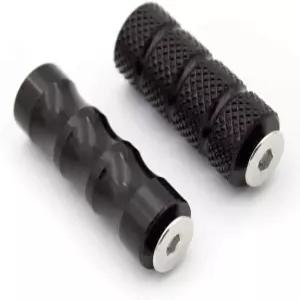 6mm 홀 모터사이클 기어 변속 페그 브레이크 풋페그 풋레스트 풋페달 후면 세트용 범용 블랙