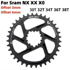 Sram NX XX XO 3 볼트 체인 링 0mm 3mm 6mm 오프셋 30t 32t 34t 36t 38t 9 10 11 12 속도 트레이용 MTB 직