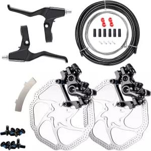 앞뒤 캘 브레이크 케이블 레버 160mm 로터 끝 팁 캡 회전 S-훅 클립 디스크 조정기를 포함한 훨씬 더 나은