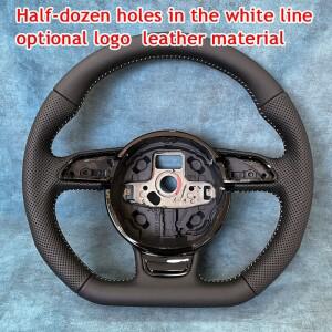 NoEnNameNu for audi 호환 A3 A4 A5 A6 A7 Q3 Q5 Q7 완전 천공 스티어링 휠 플랫 바닥 캠페인