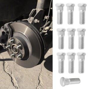 PACLVIO 10PCS 휠 스터드, 스틸 타이어 49mm 길이 및 M12x1.5 러그 볼트, 쉐보레 렉서스 토요타 시온 폰티악과 호환되는 스터드 자동차 액세서리, 교체 번호 610-266 90942-02049 (10Pcs)