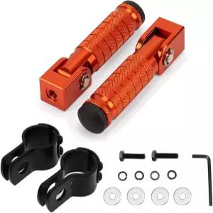 XINGWU M8 오토바이 풋 페그 90도 접이식 CNC 미끄럼 방지 풋레스트 범용 야마하 혼다 스즈키 에이프릴리아