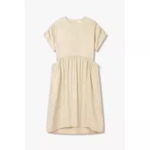 GCUT 셔링 디테일 숏 슬리브 드레스_라이트베이지 7255237112 2501551753 901183