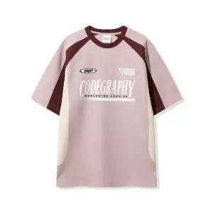 CGP 레이싱 배색 반소매 티셔츠_핑크 CBEUUTS028PK00 904001