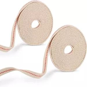 파라핀 오일 등유 램프(흰색)를 위한 2pcs 램프 윅 1/2인치 10피트 평평한 면 기반 랜턴 윅(빨간색)