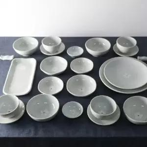 ( )한식 도자기 그릇 고백자 4인 식기세트 25p 신혼부부 집떨이선물 생일선물