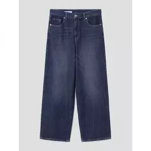 에잇세컨즈 크리즈 워싱 와이드핏 데님 팬츠 네이비 416525