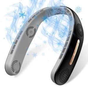 OLV 넥 팬 4 6000mAh 팬 여행 360 가능 3단 넥 블랙 블레이드리스 USB 냉각 실외 흐름 충전식 실내용 휴대용 속도 공기 조절