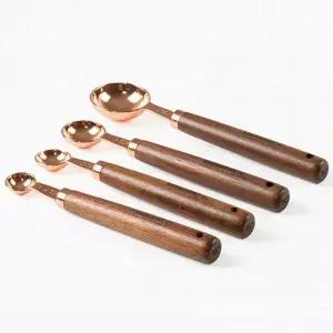4종 홈베이킹 계량스푼 계량컵 계량수저 용량컵 로즈 가정계량컵