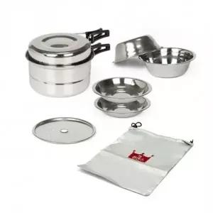 ( )퀸센스 코펠 캠핑 식기 냄비 그릇 스텐 코펠 세트 8P