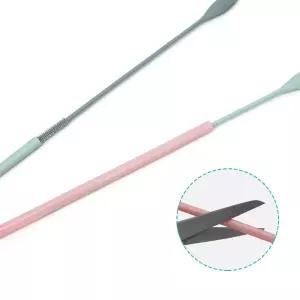 씻고 삶아쓰는 다회용 실리콘빨대 5개세트 세척솔 실리콘 빨대 빨대솔