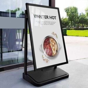 물통배너 거치대 포스터 광고판 입간판 넘어지지않는 플라스틱 80X120 바퀴