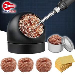 납땜 다리미 팁 클리너 제거 청소 볼 용접 메쉬 필터 금속 와이어 스탠드 스틸 볼 주석