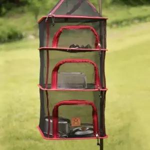 ( )캠핑 식기 건조망 사각 설거지망 그릇 건조대 접이식