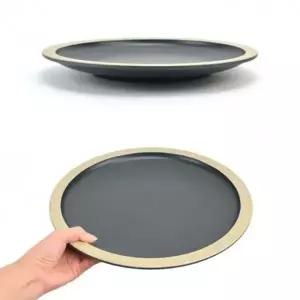 ( )블랙 멜라민 한정식 반찬그릇 반찬접시 30x3.3cm 9호