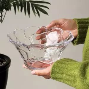 두꺼운 투명 유리그릇 팥빙수 디저트볼 소형 1.2L