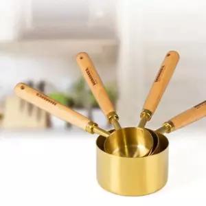 4종 금색 홈베이킹 계량스푼 계량컵 계량수저 용량컵 가정계량컵