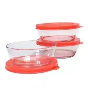 ( )타파웨어 밀폐용기 반찬통 냉장고용기 그릇 15CM 3P