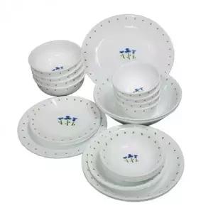 ( )코렐 식기 세트 접시 공기 대접 냉면기 그릇 블루 25p