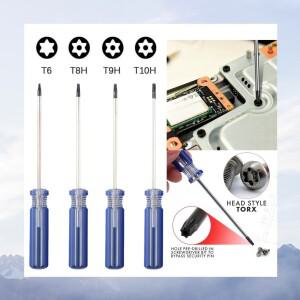 T6 T8 T9 T10 Torx 스크루드라이버 세트 보안 시리즈 S  X PS4 PS5 컨트롤러 수리 호환