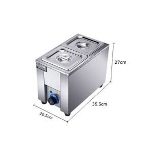 업소용 사각 중탕기 2구 방지 단체 스프워머 조식 온장고 소형 단일 음식