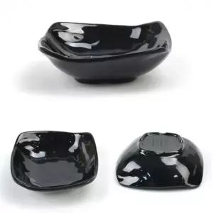 ( )블랙 멜라민 찬기 반찬그릇 반찬접시 11.3x11cm 5호