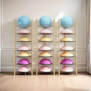 프리미엄 5단 골드 짐볼 정리대 요가 필라테스 보수 선반 거치대