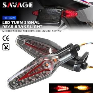 BMW 호환 R1250GS ADV M1000RR F900GS R1300GS 바이크 오토바이 LED 턴 시그널 리어 브레이크 테일 라이트