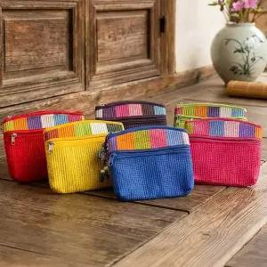 전통 색동미니파우치 명절 세뱃돈 용돈지갑 동전지갑 전통 소품