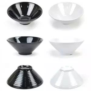 블랙 화이트 일식 우동 국수 라면 그릇 면기 면그릇 카레 덮밥 그릇 지름 20cm 22.7cm