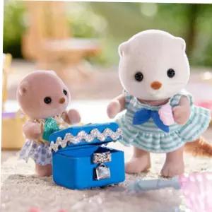 실바니안토끼 실바니안 패밀리 해달자매의 반짝이는 스노클링세트 인형 피규어 장난감