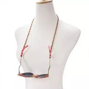 ( )안경줄 원목 마스크스트랩 비즈 마스크걸이 안경줄 레드
