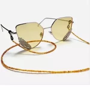 ( )옐로우 비즈 안경줄 겸용 마스크걸이 목걸이 호박 안경소품