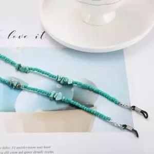 ( )마스크걸이 목걸이 겸용 원석 터키석 6mm 코발트 비즈 고급 안경줄