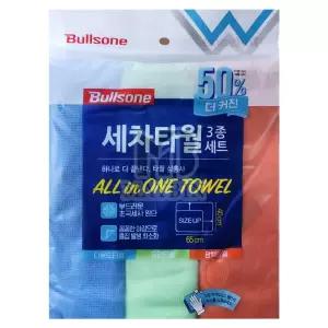 불스원 세차타월 유리 광택 다용도 3종세트