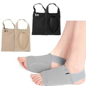 발바닥 릴 플랫 피트 힐 편안한 스퍼스가 아치 서포트 압박 슬리브 젤 파이웨필 1켤레(베이지) 있는 패드 슬리브 풋 내장