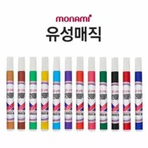 [문구/오피스] 고급 유성매직펜 12색 미술용 네임펜 아트마커 색상