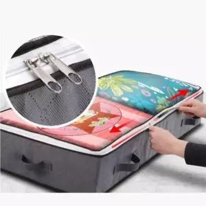 [문구/오피스] 침대 밑 수납 박스 부직포 이불 정리함 투명 커버 의류 보관함