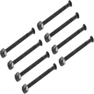 파티킬 스케이트보드 하드웨어 키트 2인치 장착 나사 풀 스레드 볼트 너트 세트 크루저 블랙