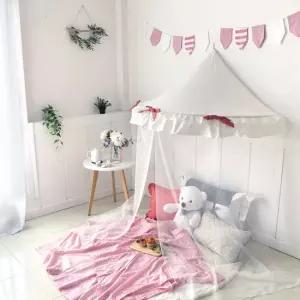 까사베르데 러블리 프릴 반원 캐노피 아이방 유치원 침대캐노피