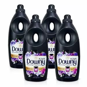 다우니 섬유유연제 퍼퓸 블랙 미스티크 향 1L 4개