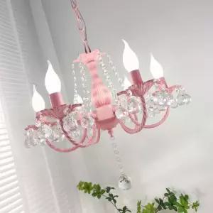 핑크샹들리에 식탁등 공주 신혼집 6등 인테리어 앤틱