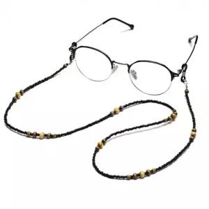 내츄럴 클래식 우드 비즈 방수 안경줄 마스크 스트랩 라운드