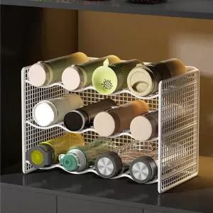 철제 텀블러 수납 대형 검정 물병 랙 보관 4층 선반 보온병