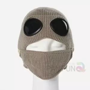 ( )마스크 고글비니 베이지 방한니트모자 일체형니트모자 방한모 니트마스크모자 캐주얼비니모자