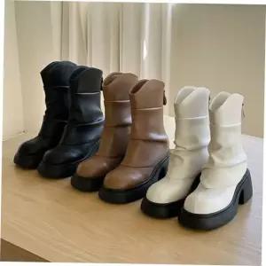 슈즈 홀릭 여자 롱부츠 가을 겨울 패션 워커 통굽 HSM003