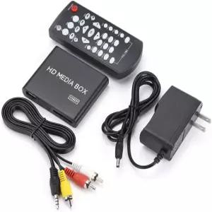 110-240V HDMI 미디어 플레이어 미니 1080P 디지털 박스 지원 USB MP3 MMC SD MKV 리모컨(US 플러그)