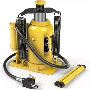 대형 트럭용 수동 핸드 펌프 및 에어 펌프가 장착된 Yellow JACKET 공압 공기병 잭 20톤