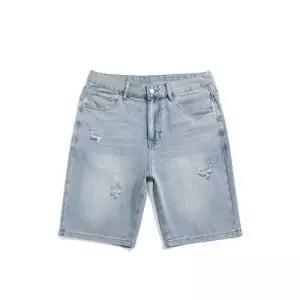 남친 청반바지 찢청 반바지 일자핏 5부 KS1